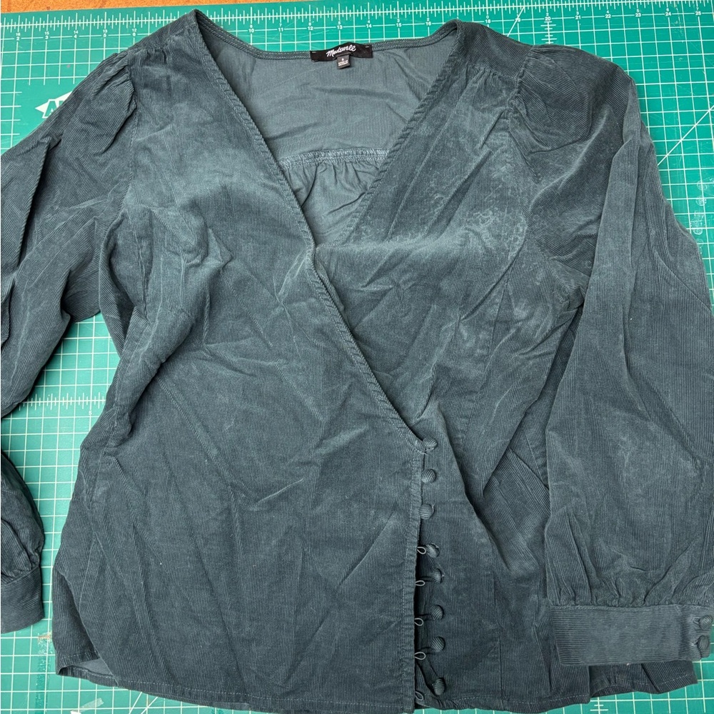 Madewell Teal women’s Corduroy Shirt